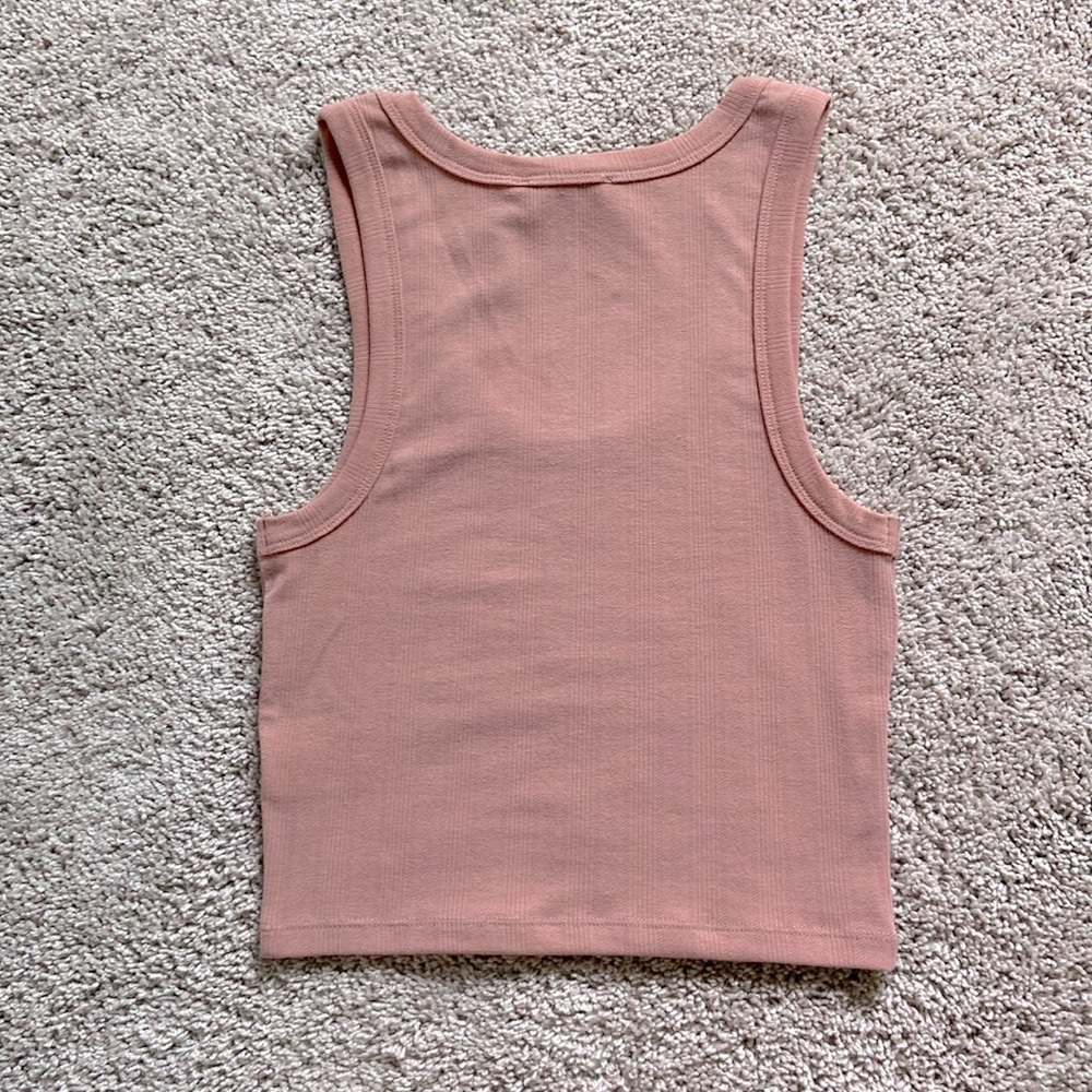 Dress Forum • Dusty Rose Pointelle Cropped Tank - Picture 5 of 12